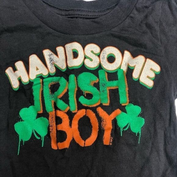 3/$15 or 5/$20 Now + Zen size 12 months dark gray “Handsome Irish Boy” tee - Picture 2 of 5